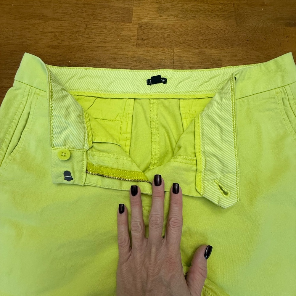 J. Crew Chartreuse Women's Shorts 12 - Picture 3 of 9